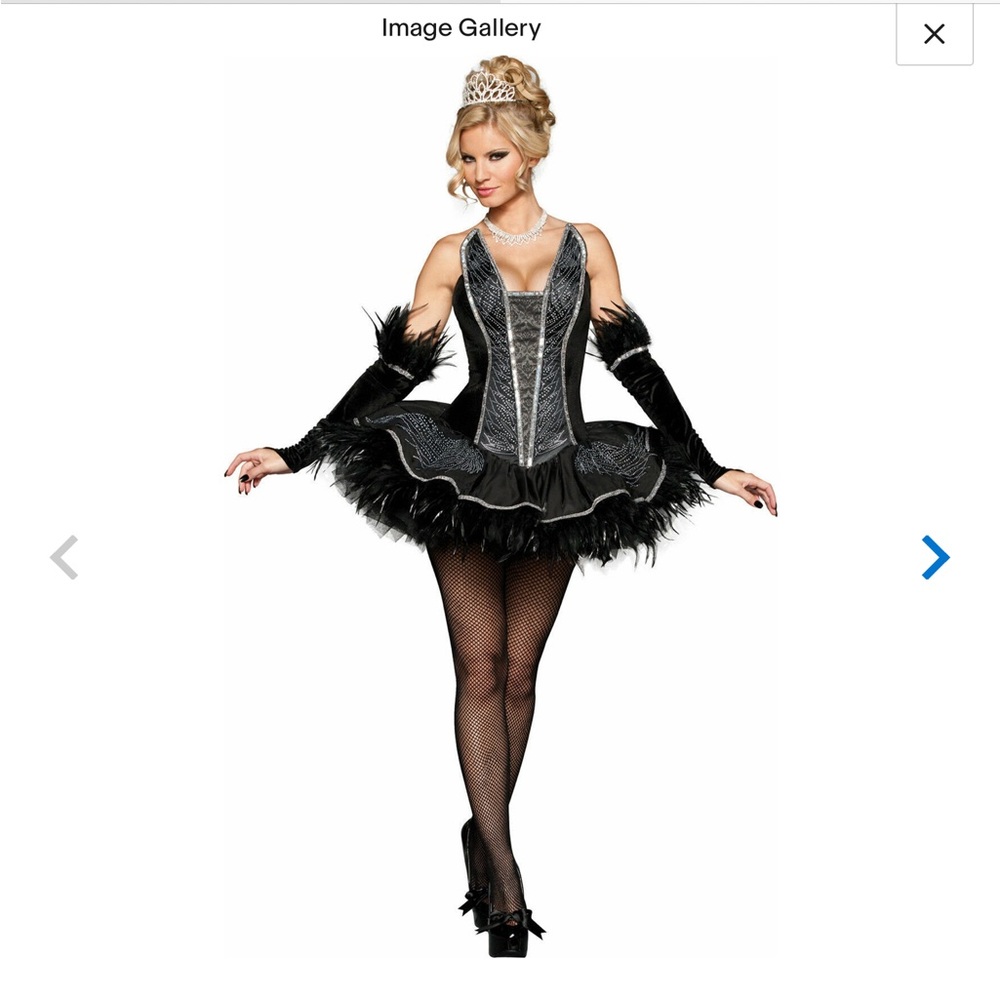 SUPER SEXY Seductive Swan Costume black